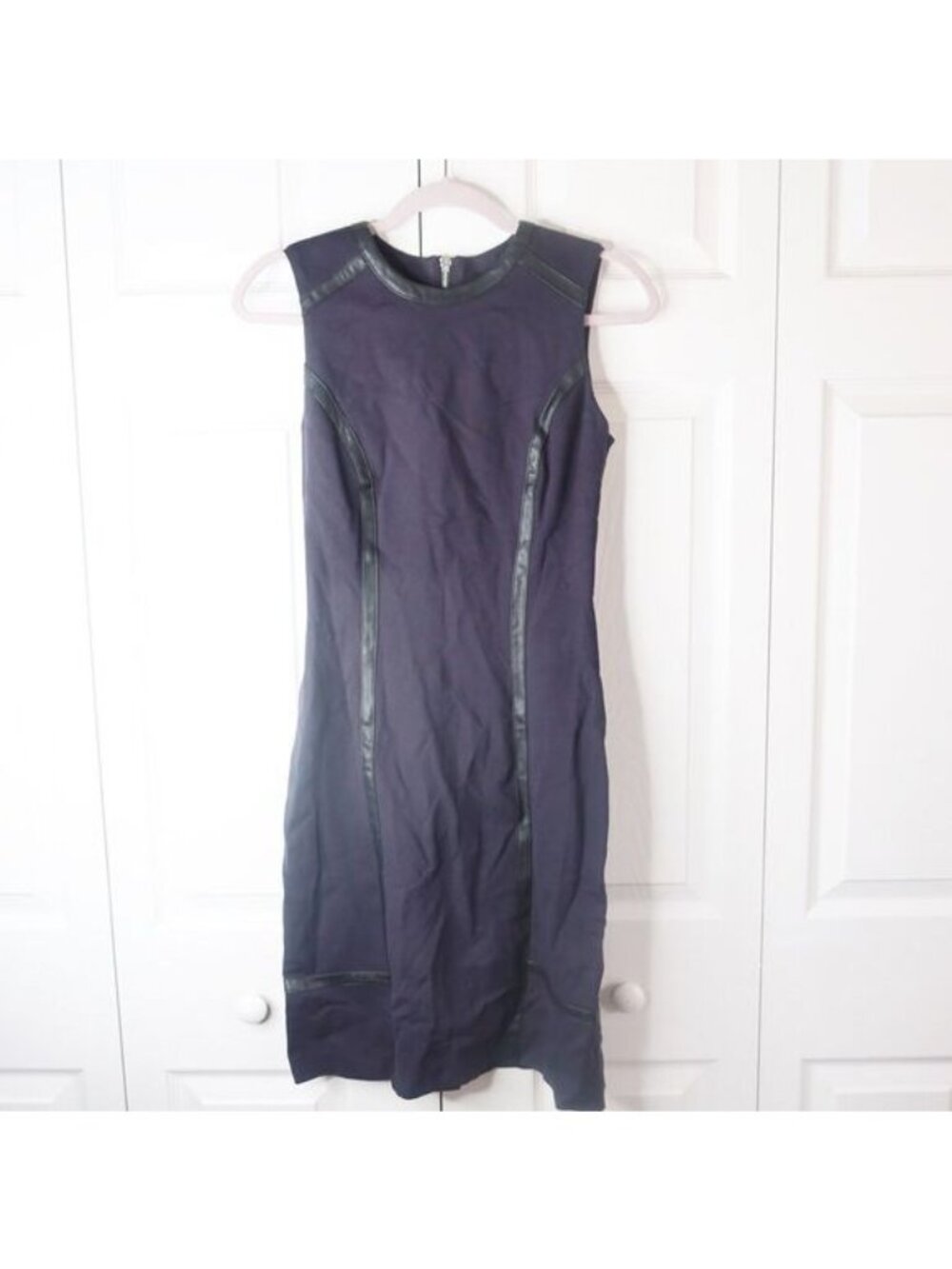 Of Mercer Bond Navy Blue Ponte Sleeveless Sheath Dress Women's Size 4